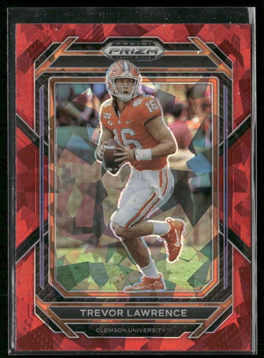 Trevor Lawrence 2023 Panini Prizm Draft Picks Prizms Red Ice #96 Clemson Tigers