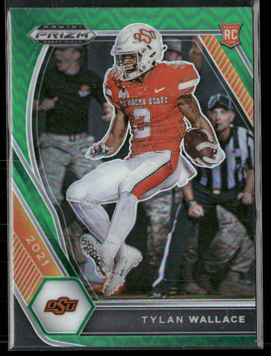 Tylan Wallace 2021 Panini Prizm Draft Picks Collegiate Green #126