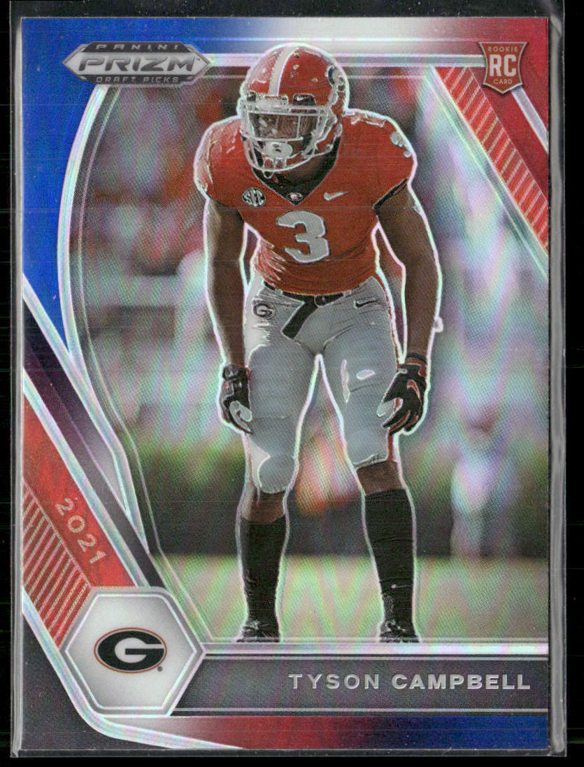 Tyson Campbell 2021 Panini Prizm Draft Picks Collegiate Red White and Blue #155
