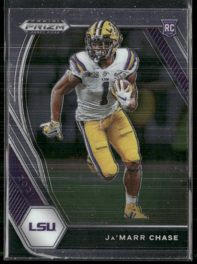 Ja'Marr Chase 2021 Panini Prizm Draft Picks Collegiate #112 LSU Tigers