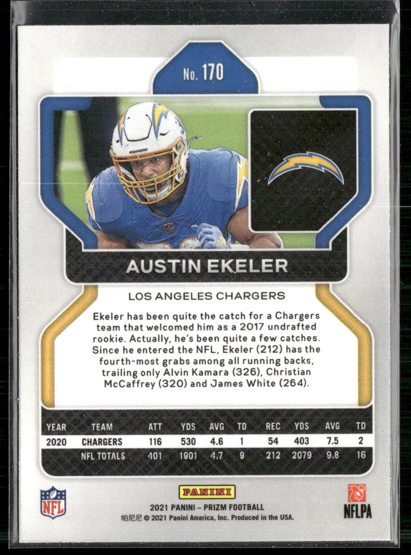 Austin Ekeler 2021 Panini Prizm #170 Los Angeles Chargers