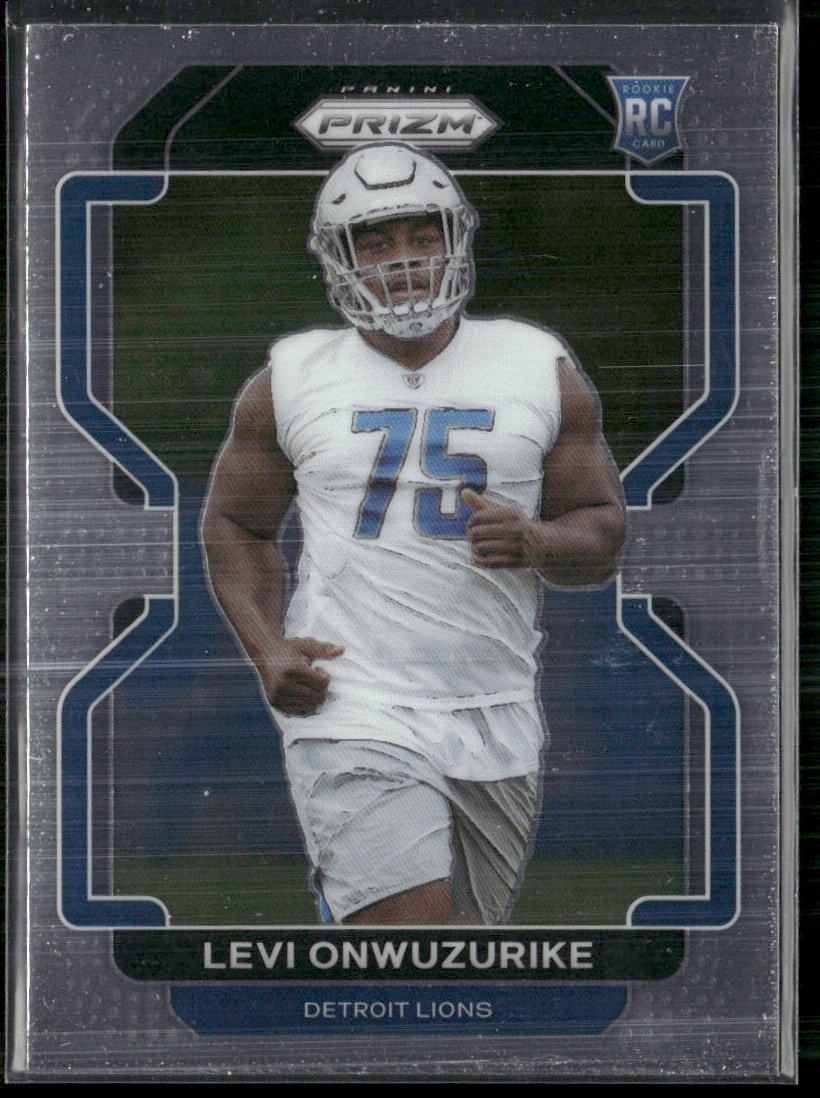 Levi Onwuzurike 2021 Panini Prizm Neon Green Pulsar #423 RC Detroit Lions