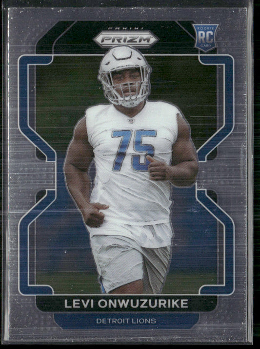 Levi Onwuzurike 2021 Panini Prizm Neon Green Pulsar #423 RC Detroit Lions