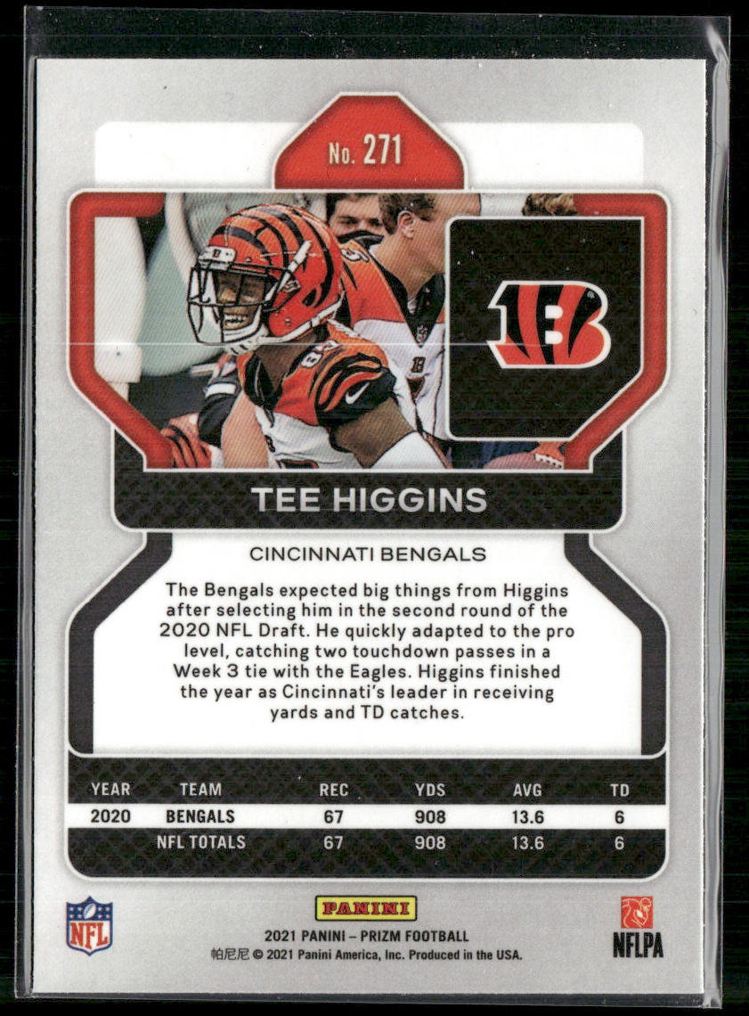 Tee Higgins 2021 Panini Prizm #271 Cincinnati Bengals