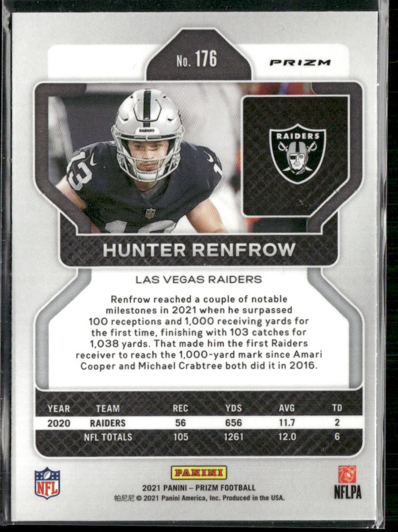 Hunter Renfrow 2021 Panini Prizm Disco #176 Las Vegas Raiders