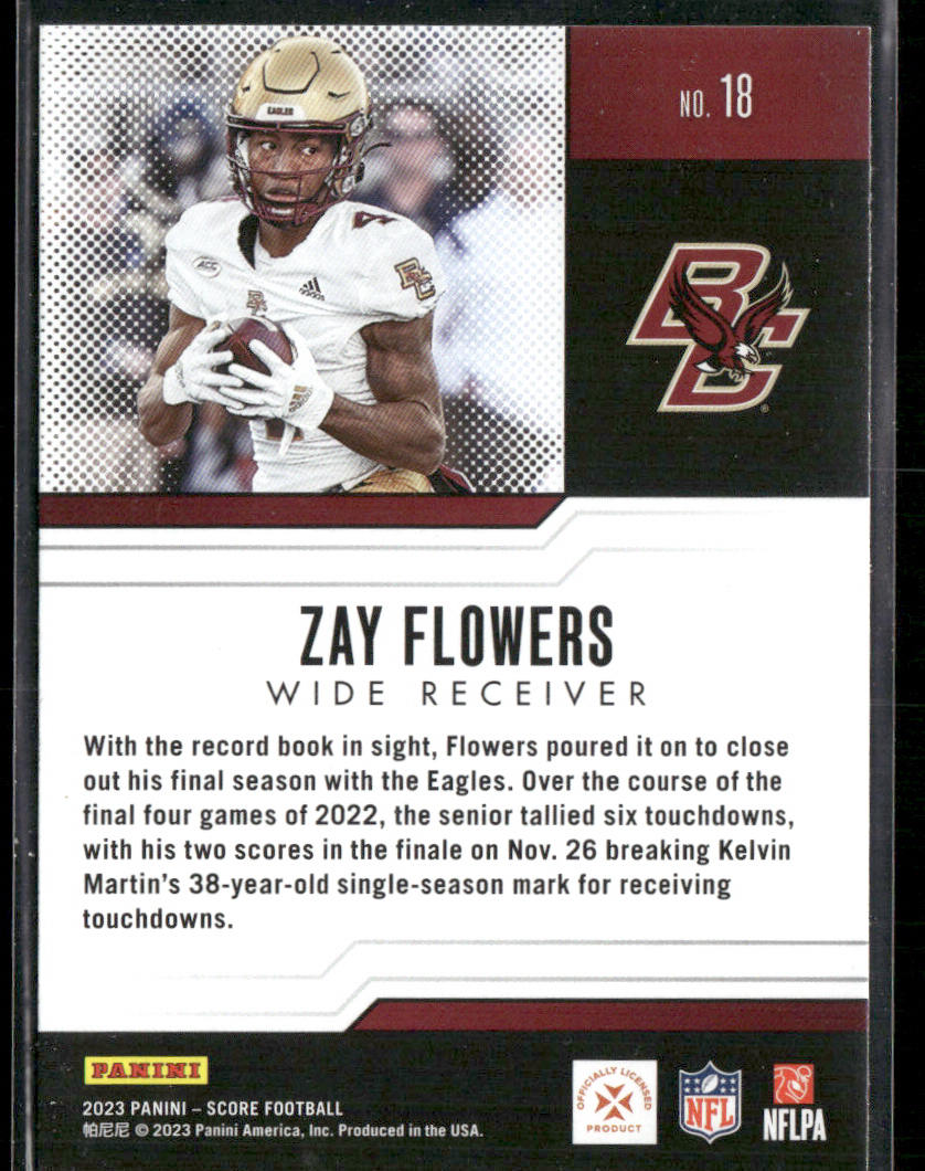 Zay Flowers 2023 Score Protential #18 Boston College Eagles