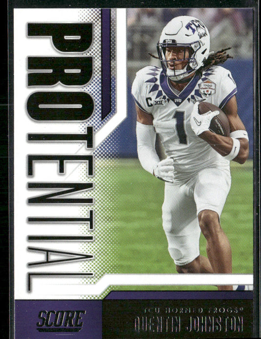 Quentin Johnston 2023 Score Protential #8 TCU Horned Frogs