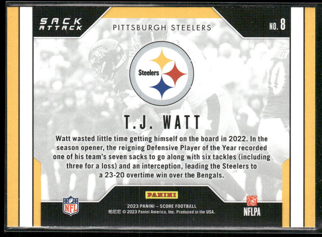 T.J. Watt 2023 Score Sack Attack #8 Pittsburgh Steelers