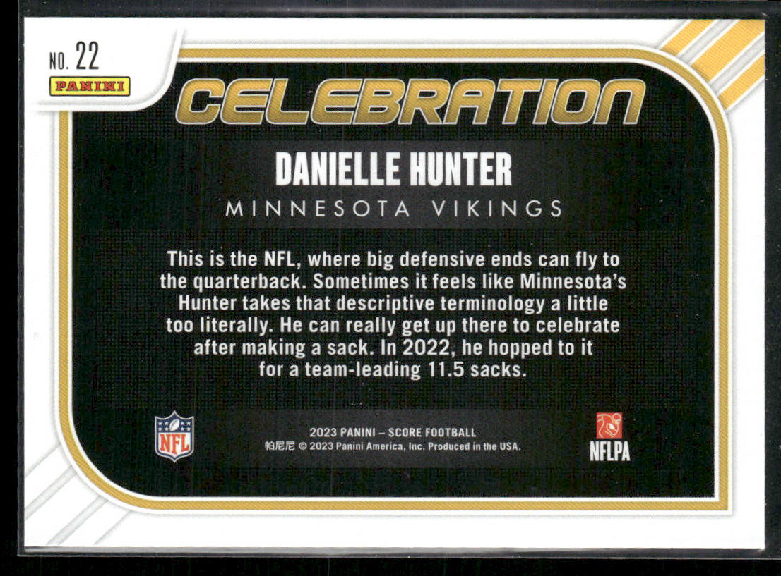 Danielle Hunter 2023 Score Celebration #22 Minnesota Vikings