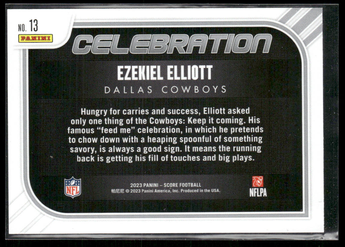 Ezekiel Elliott 2023 Score Celebration #13 Dallas Cowboys