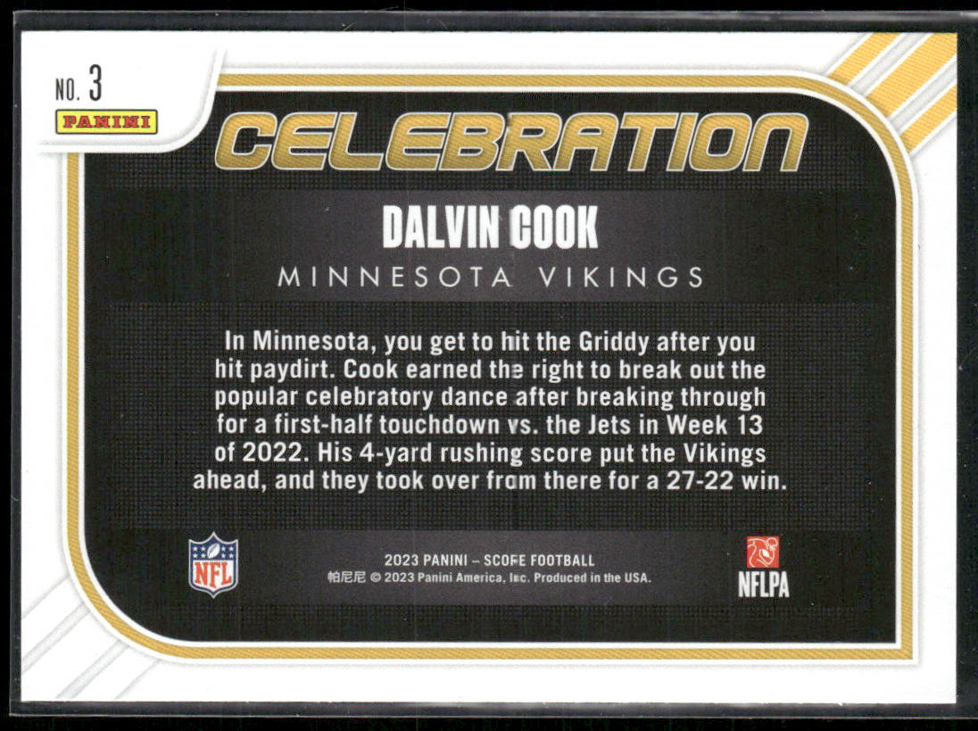 Dalvin Cook 2023 Score Celebration #3 Minnesota Vikings