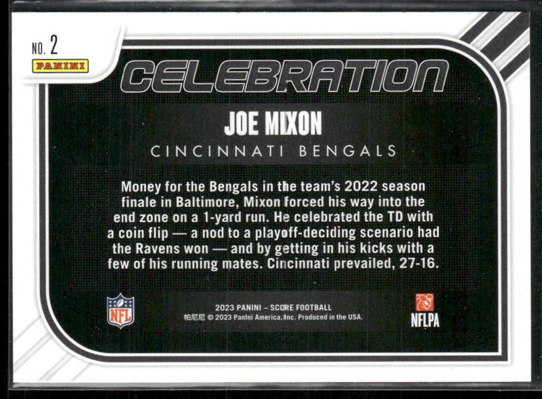 Joe Mixon 2023 Score Celebration #2 Cincinnati Bengals