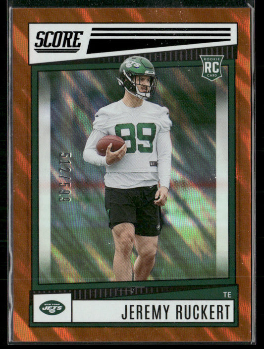 Jeremy Ruckert 2022 Score Lava #373 SN,RC New York Jets