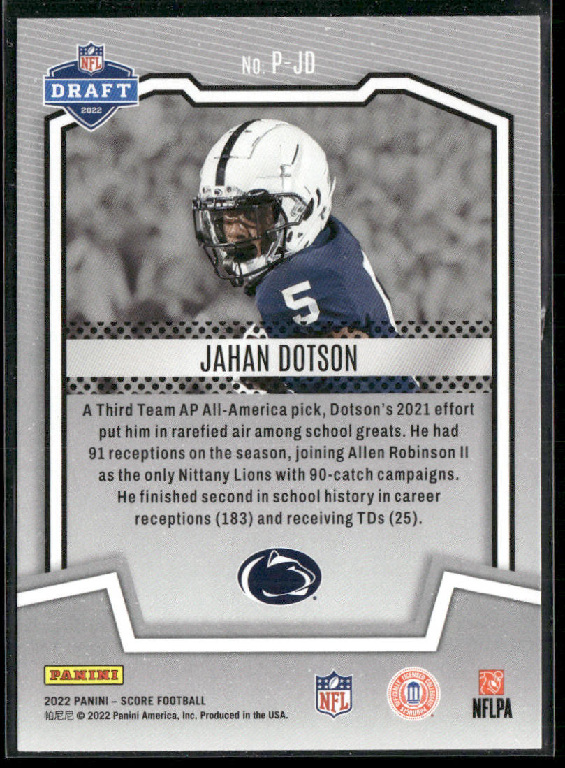 Jahan Dotson 2022 Score PROtential #P-JD Penn State Nittany Lions