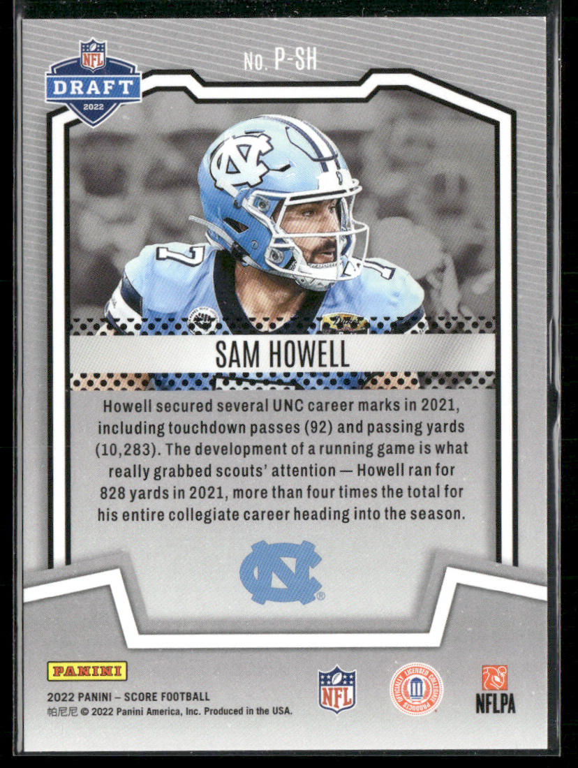 Sam Howell 2022 Score PROtential #P-SH North Carolina Tar Heels