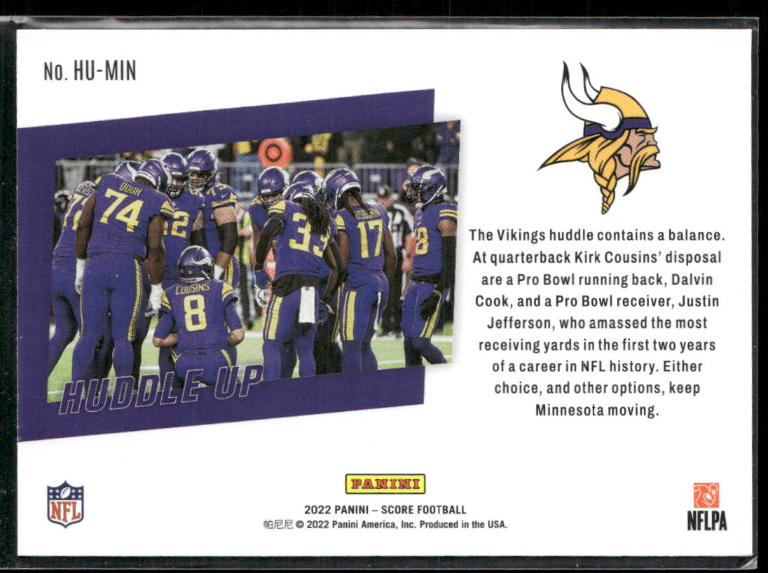 Minnesota Vikings 2022 Score Huddle Up #HU-MIN Minnesota Vikings