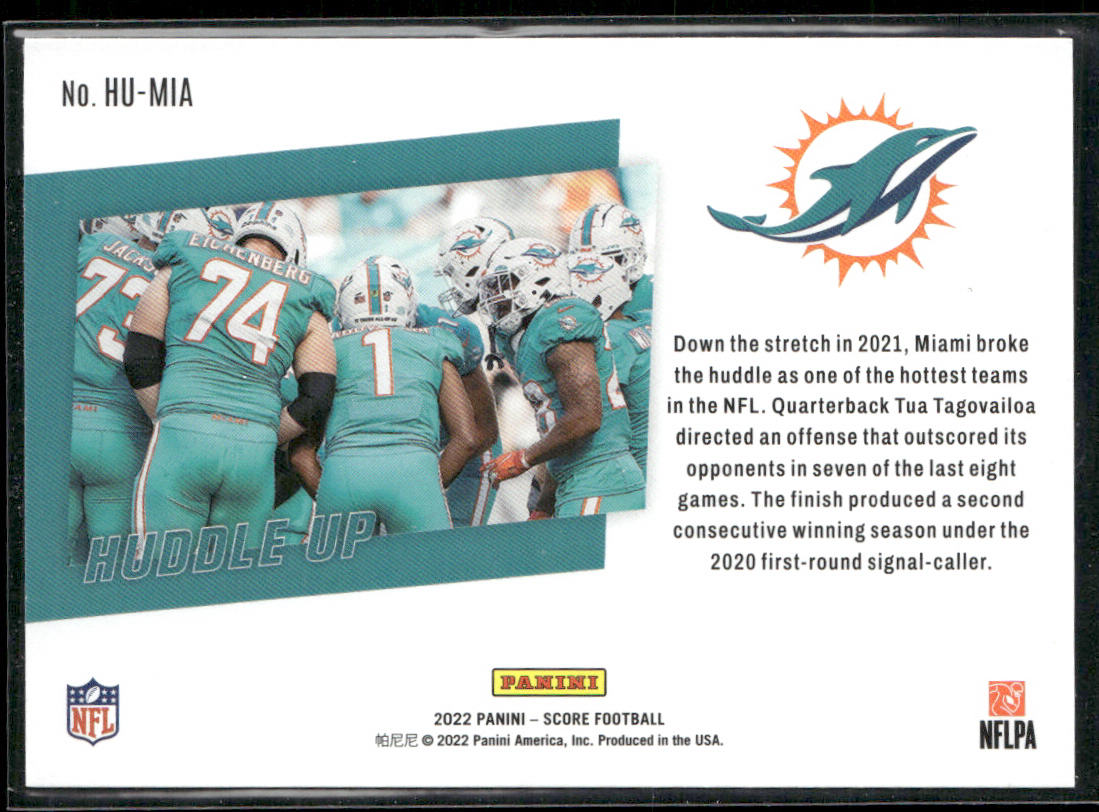 Miami Dolphins 2022 Score Huddle Up #HU-MIA Miami Dolphins