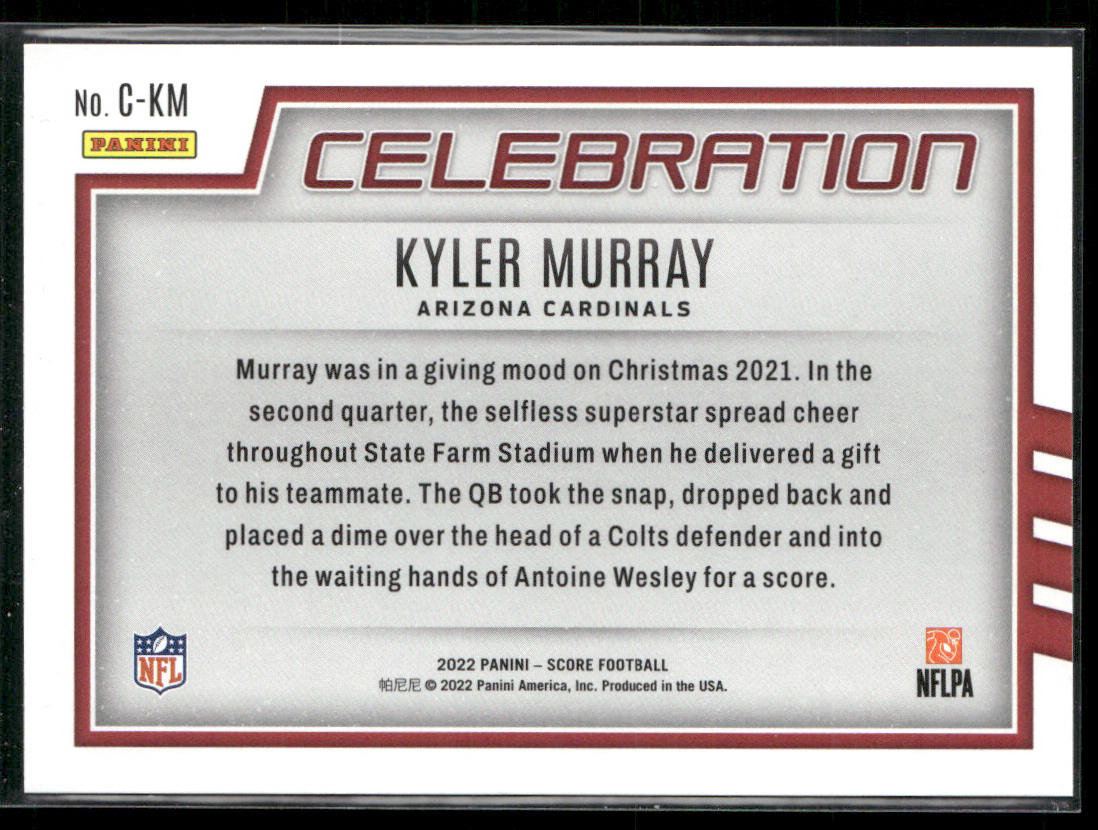 Kyler Murray 2022 Score Celebration #C-KM Arizona Cardinals