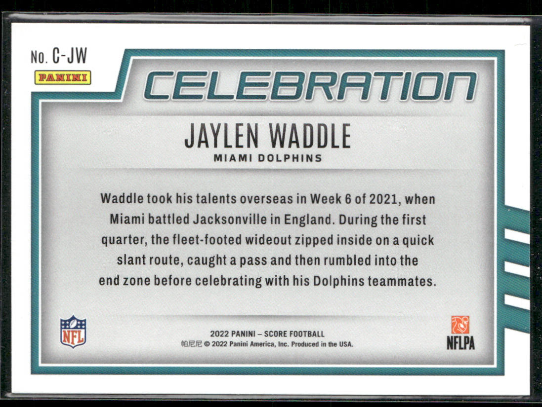 Jaylen Waddle 2022 Score Celebration #C-JW Miami Dolphins
