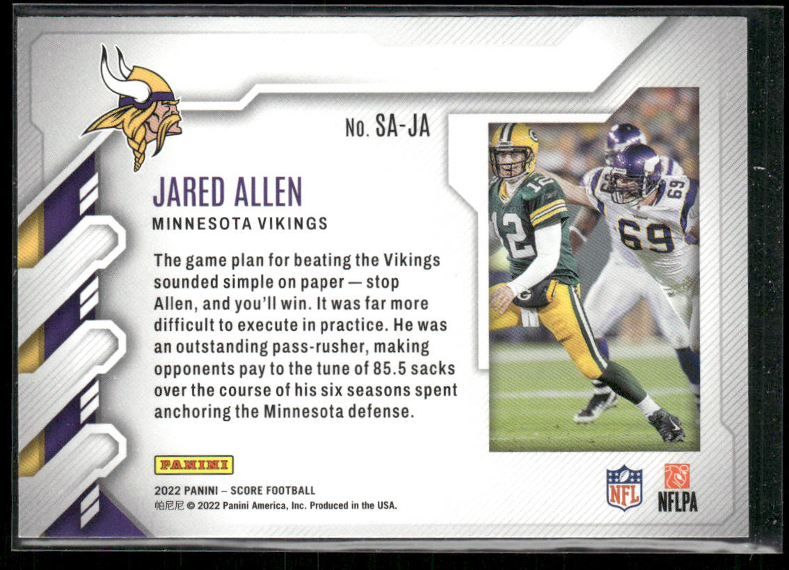 Jared Allen 2022 Score Sack Attack #SA-JA Minnesota Vikings