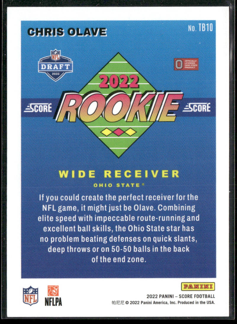 Chris Olave 2022 Score 1992 Throwback Rookie #TB10 Ohio State Buckeyes
