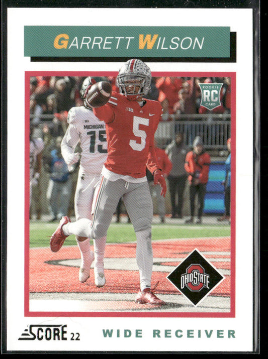 Garrett Wilson 2022 Score 1992 Throwback Rookie #TB8 Ohio State Buckeyes