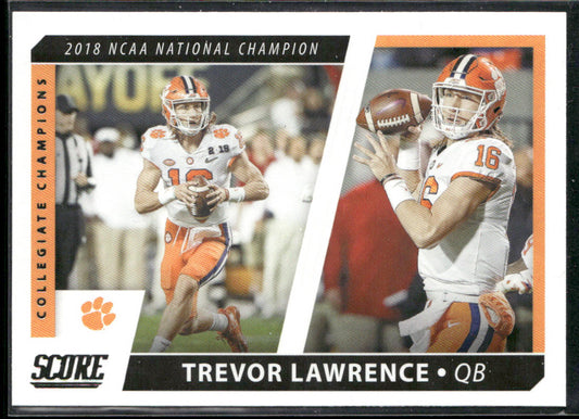 Trevor Lawrence 2021 Score Collegiate Champions #CC10 Clemson Tigers