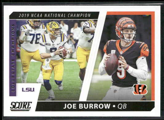 Joe Burrow 2021 Score Collegiate Champions #CC1