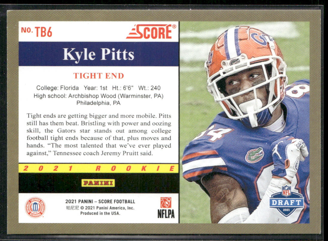 Kyle Pitts 2021 Score 1991 Throwback #TB6 Florida Gators
