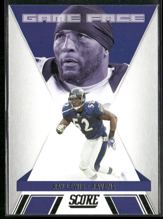Ray Lewis 2021 Score Game Face #GF6 Baltimore Ravens