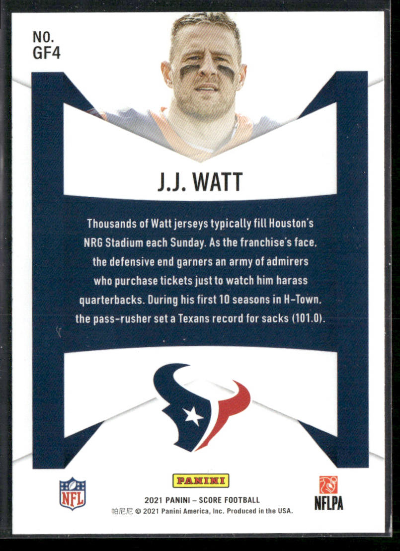 J.J. Watt 2021 Score Game Face #GF4 Houston Texans