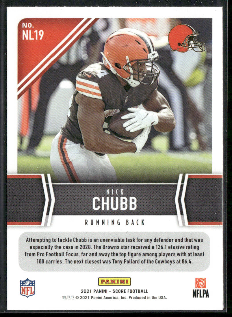 Nick Chubb 2021 Score Next Level Stats #NL19 Cleveland Browns