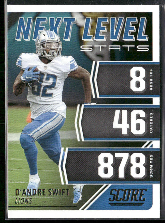 D'Andre Swift 2021 Score Next Level Stats #NL21 Detroit Lions