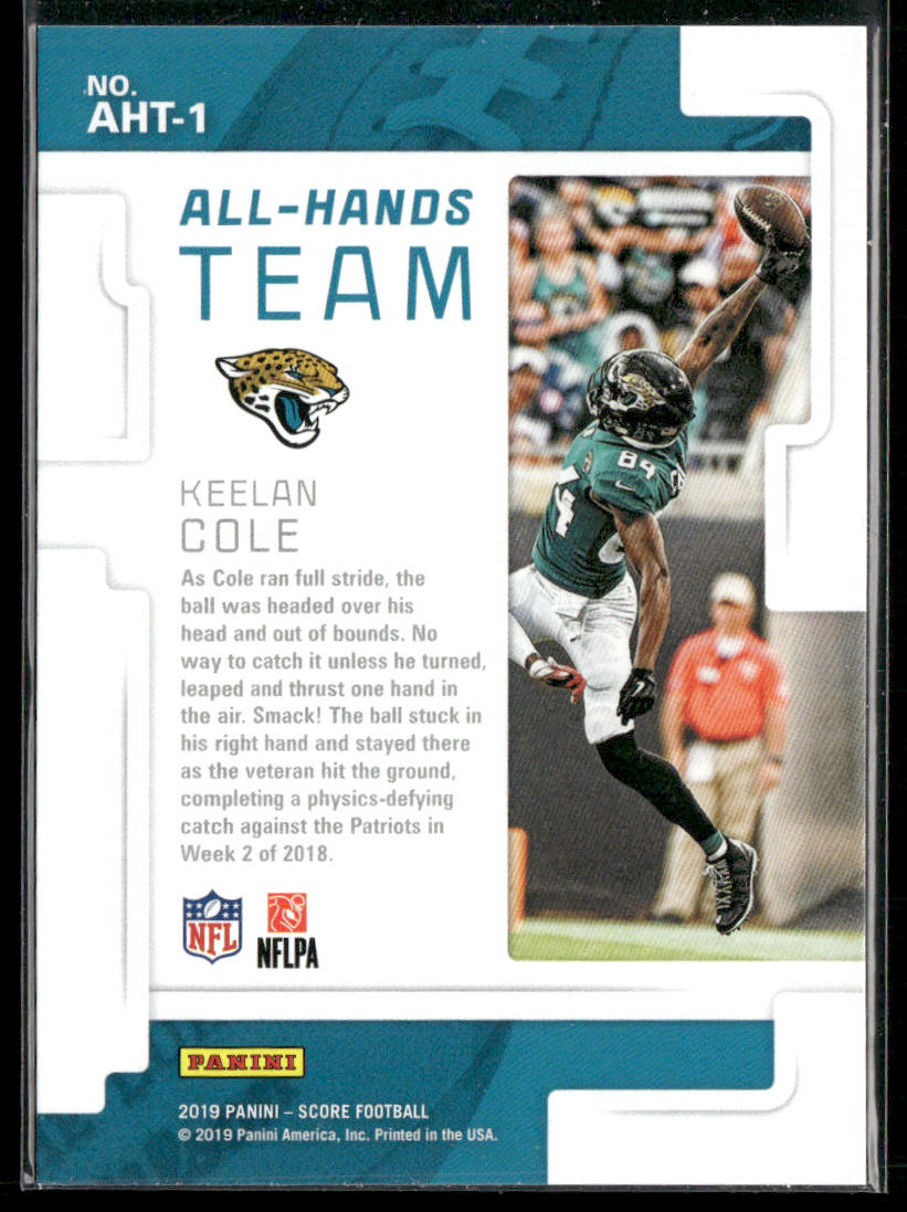Keelan Cole 2019 Score All Hands Team #AHT-1 Jacksonville Jaguars