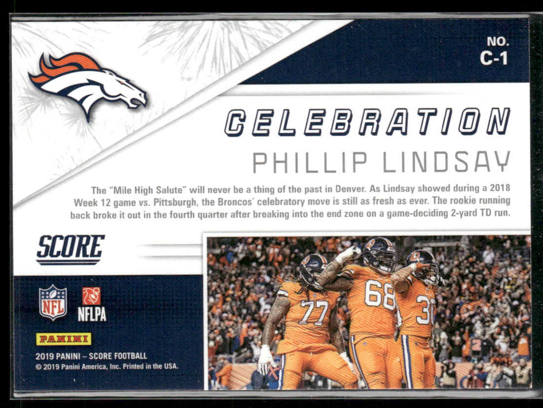 Phillip Lindsay 2019 Score Celebration #C-1 Denver Broncos