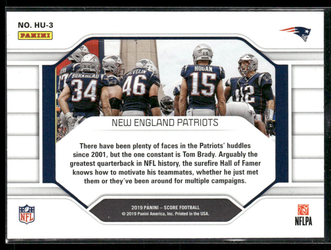 New England Patriots 2019 Score Huddle Up #HU-3 New England Patriots