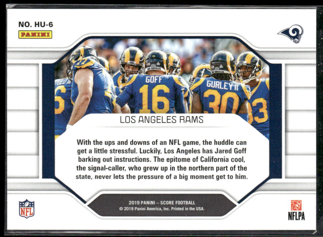 Los Angeles Rams 2019 Score Huddle Up #HU-6 Los Angeles Rams