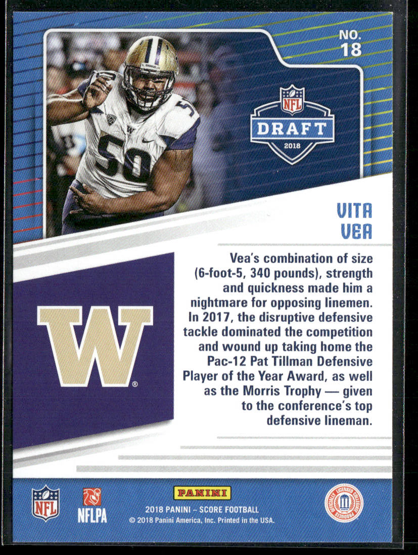 Vita Vea 2018 Score NFL Draft #18 Washington Huskies