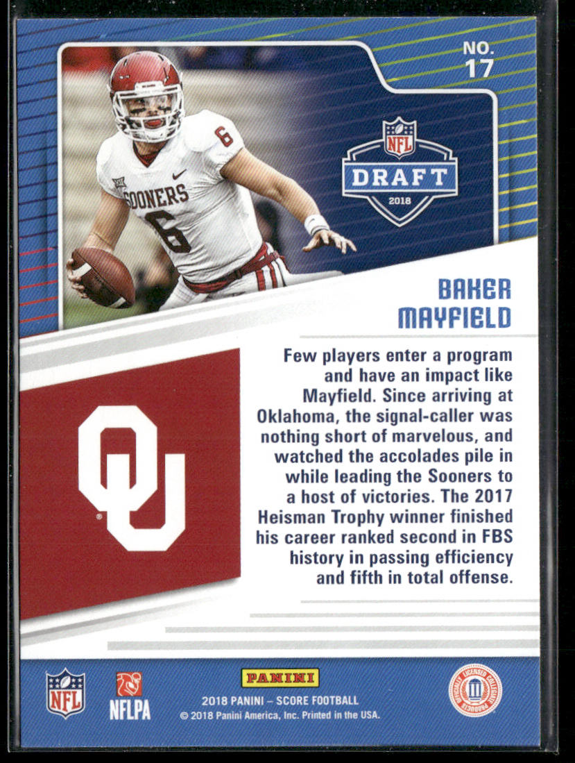 Baker Mayfield 2018 Score NFL Draft #17 Oklahoma Sooners
