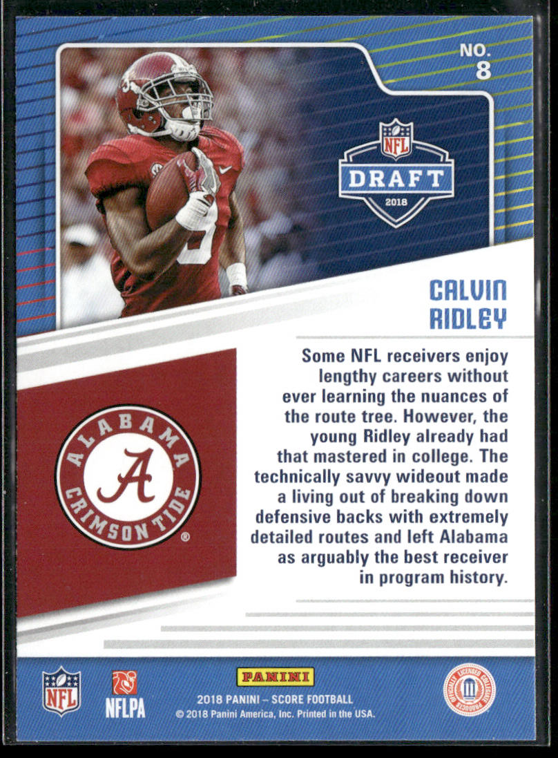 Calvin Ridley 2018 Score NFL Draft #8 Alabama Crimson Tide