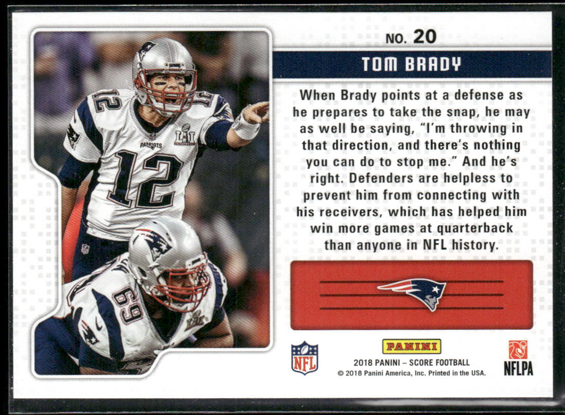 Tom Brady 2018 Score Signal Callers #20 New England Patriots