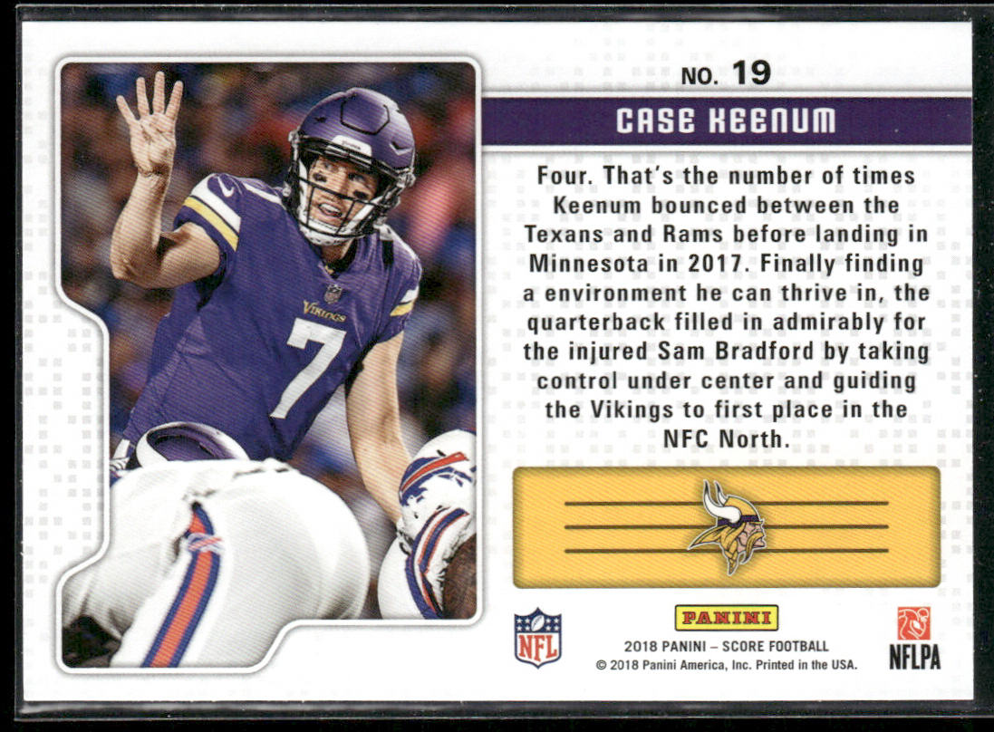 Case Keenum 2018 Score Signal Callers #19 Minnesota Vikings
