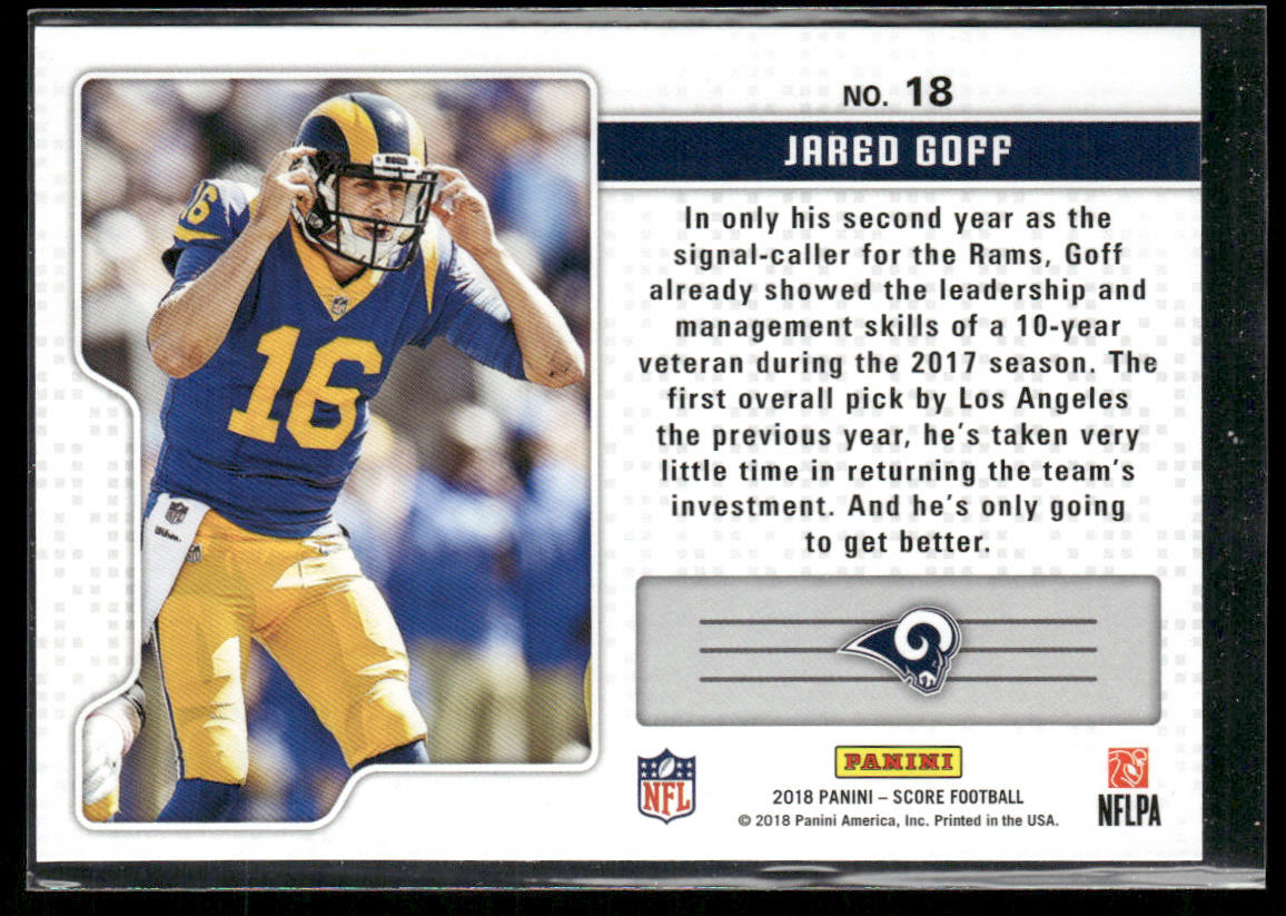 Jared Goff 2018 Score Signal Callers #18 Los Angeles Rams