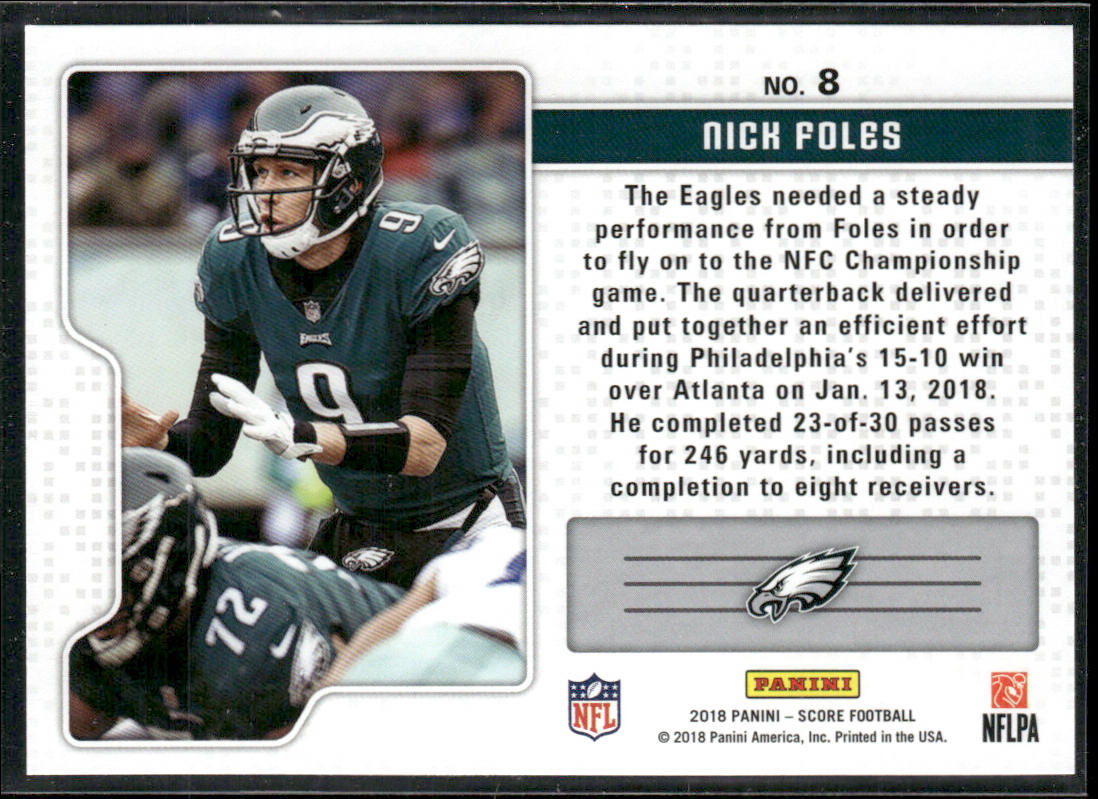 Nick Foles 2018 Score Signal Callers #8 Philadelphia Eagles
