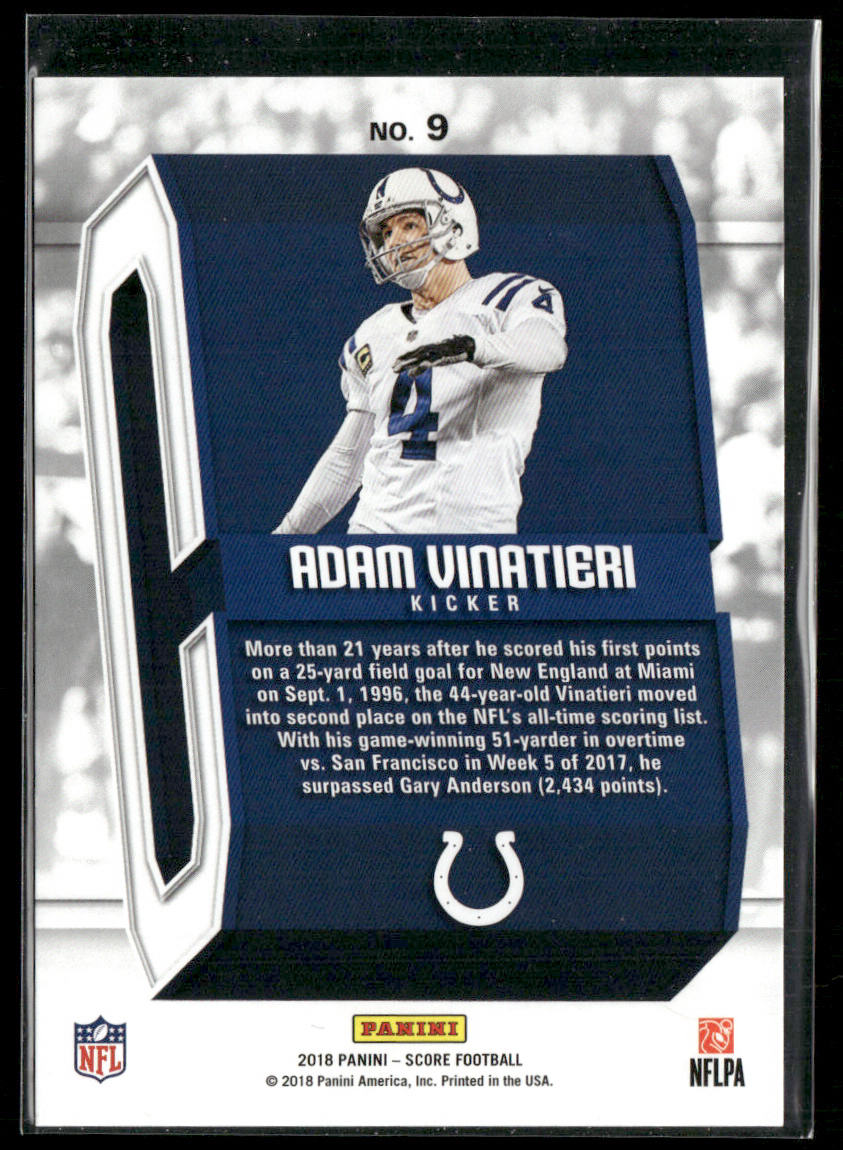 Adam Vinatieri 2018 Score Captains #9 Indianapolis Colts