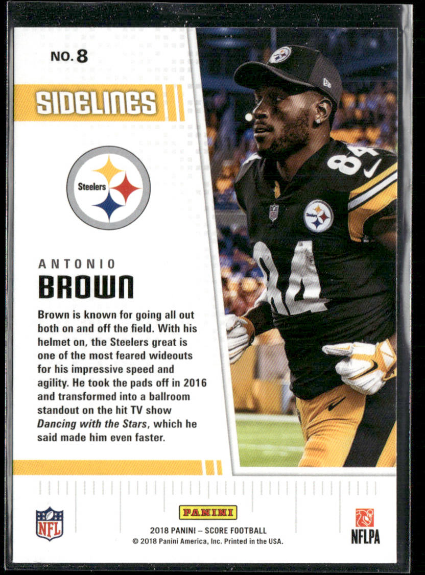Antonio Brown 2018 Score Sidelines #8 Pittsburgh Steelers