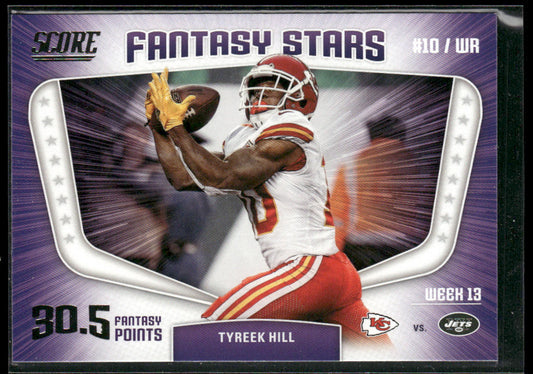 Tyreek Hill 2018 Score Fantasy Stars #3 Kansas City Chiefs