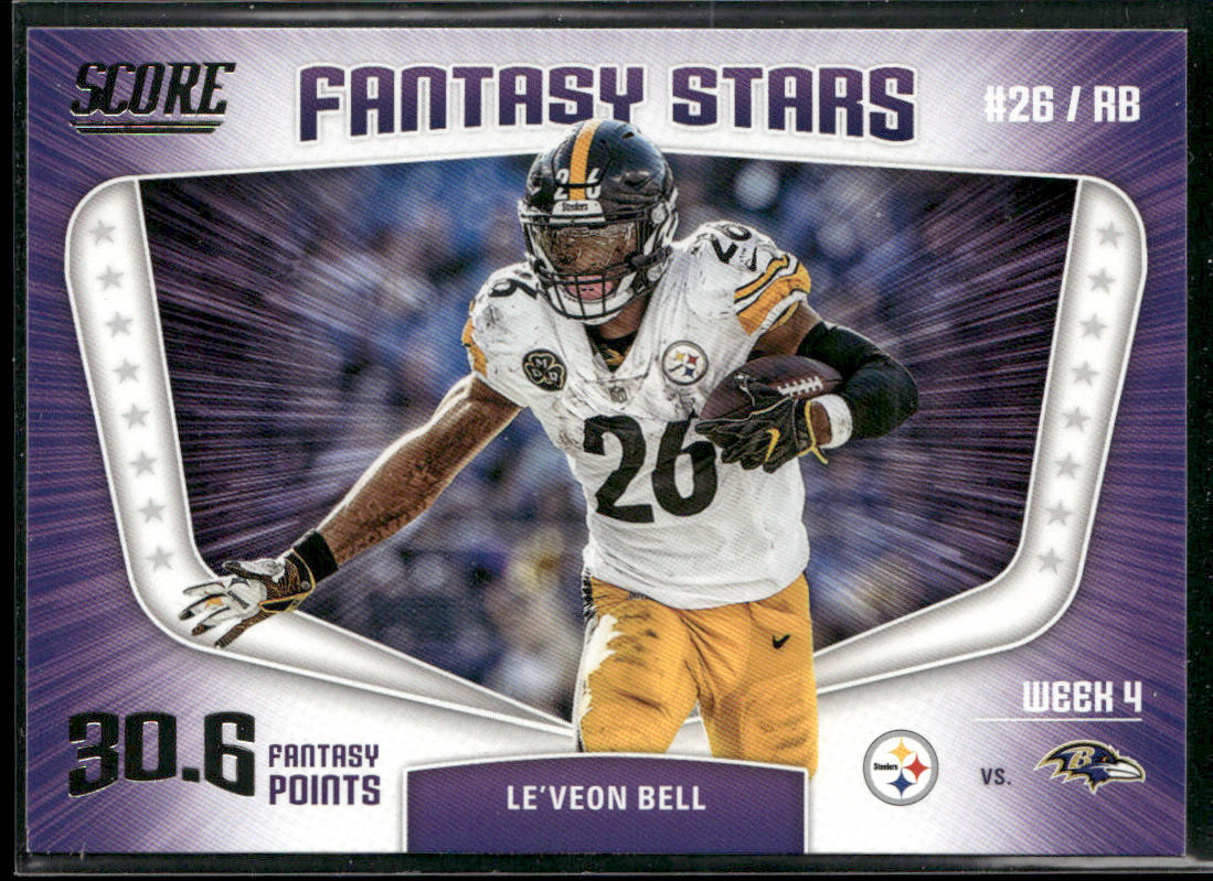 Le'Veon Bell 2018 Score Fantasy Stars #7 Pittsburgh Steelers