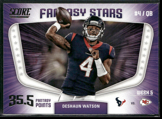 Deshaun Watson 2018 Score Fantasy Stars #8 Houston Texans