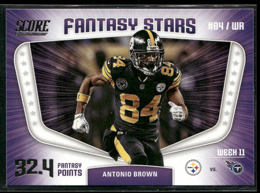 Antonio Brown 2018 Score Fantasy Stars #18 Pittsburgh Steelers